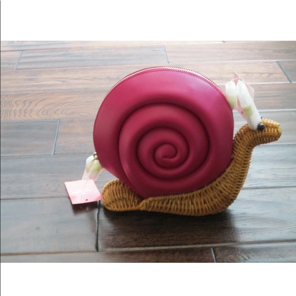 Kate Spade Scarlett Snail Wicker Crossbody Pink - Picture 6 of 6